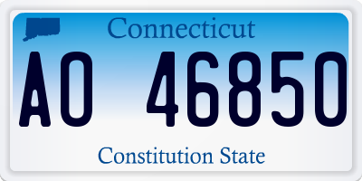 CT license plate AO46850