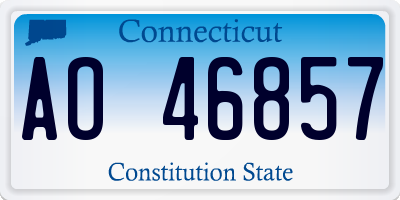 CT license plate AO46857