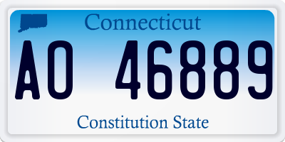 CT license plate AO46889