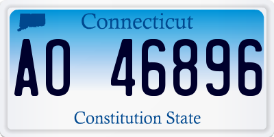 CT license plate AO46896