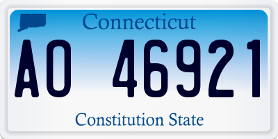 CT license plate AO46921