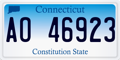 CT license plate AO46923