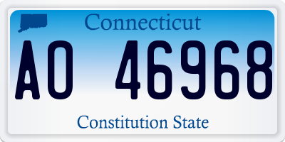 CT license plate AO46968