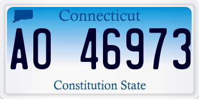 CT license plate AO46973