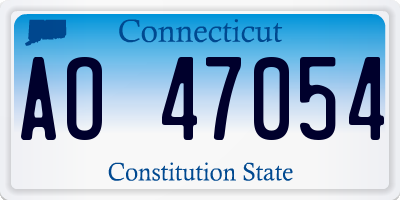 CT license plate AO47054
