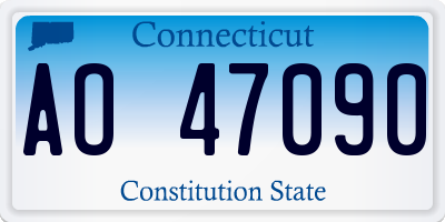 CT license plate AO47090