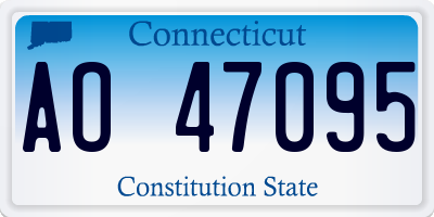 CT license plate AO47095