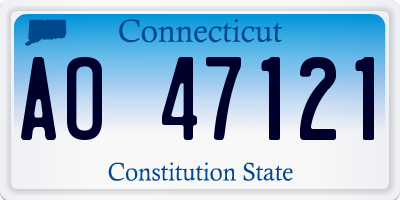 CT license plate AO47121