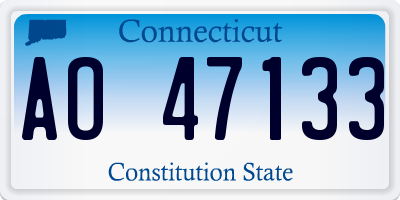 CT license plate AO47133