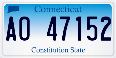 CT license plate AO47152