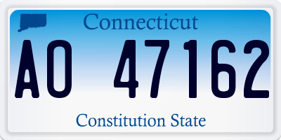 CT license plate AO47162