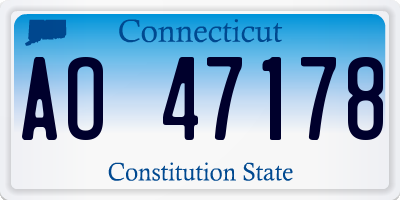 CT license plate AO47178