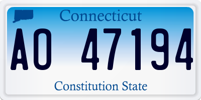 CT license plate AO47194