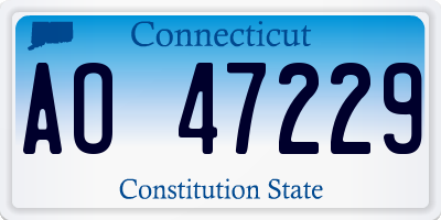 CT license plate AO47229