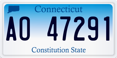 CT license plate AO47291