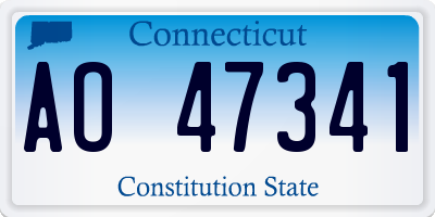 CT license plate AO47341
