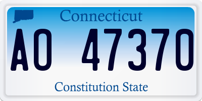CT license plate AO47370