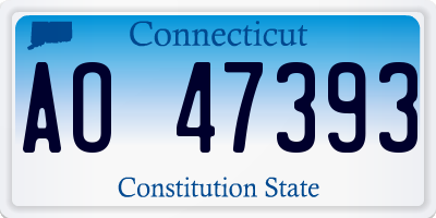 CT license plate AO47393
