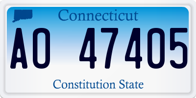 CT license plate AO47405