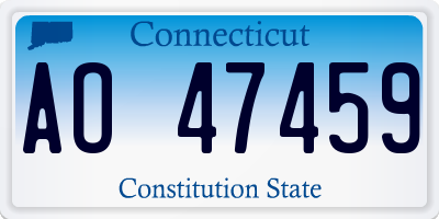 CT license plate AO47459