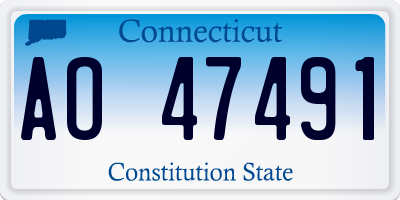 CT license plate AO47491
