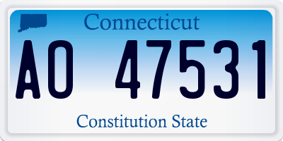 CT license plate AO47531