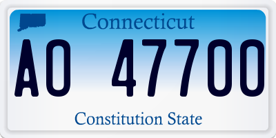 CT license plate AO47700