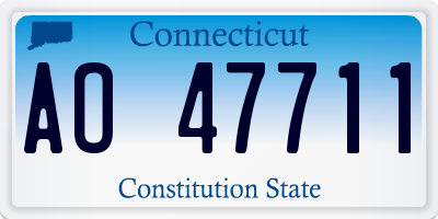 CT license plate AO47711