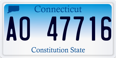 CT license plate AO47716