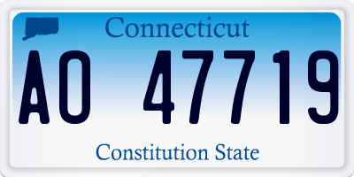 CT license plate AO47719