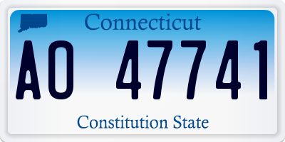 CT license plate AO47741
