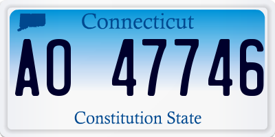 CT license plate AO47746