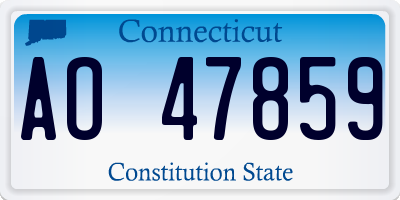 CT license plate AO47859