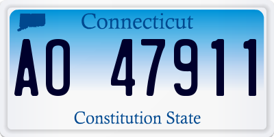 CT license plate AO47911