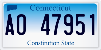 CT license plate AO47951