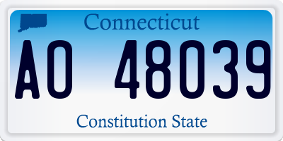 CT license plate AO48039
