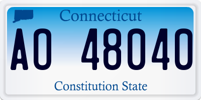 CT license plate AO48040