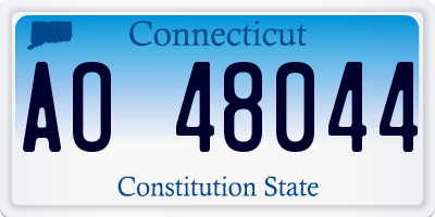 CT license plate AO48044