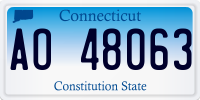 CT license plate AO48063