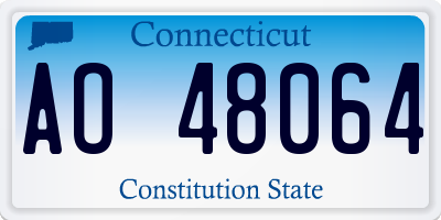 CT license plate AO48064