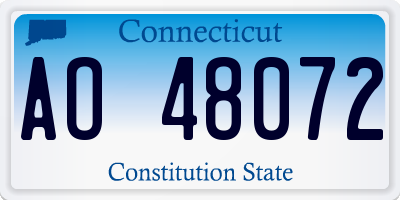 CT license plate AO48072