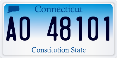 CT license plate AO48101