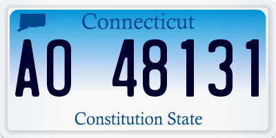 CT license plate AO48131