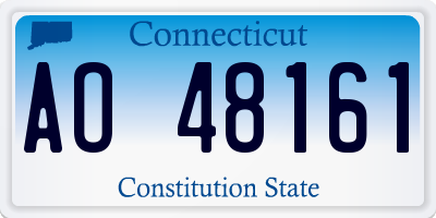 CT license plate AO48161