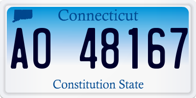 CT license plate AO48167