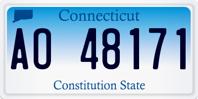CT license plate AO48171