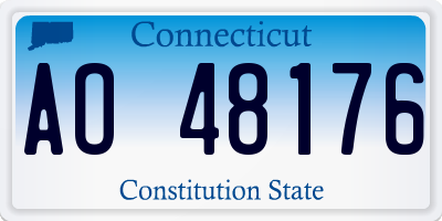 CT license plate AO48176