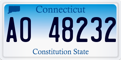 CT license plate AO48232