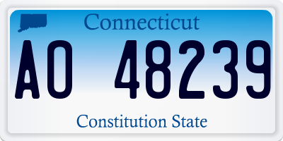 CT license plate AO48239