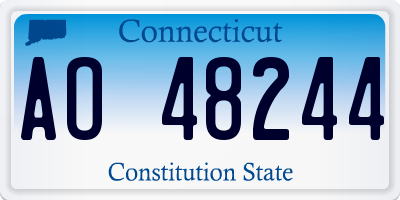 CT license plate AO48244